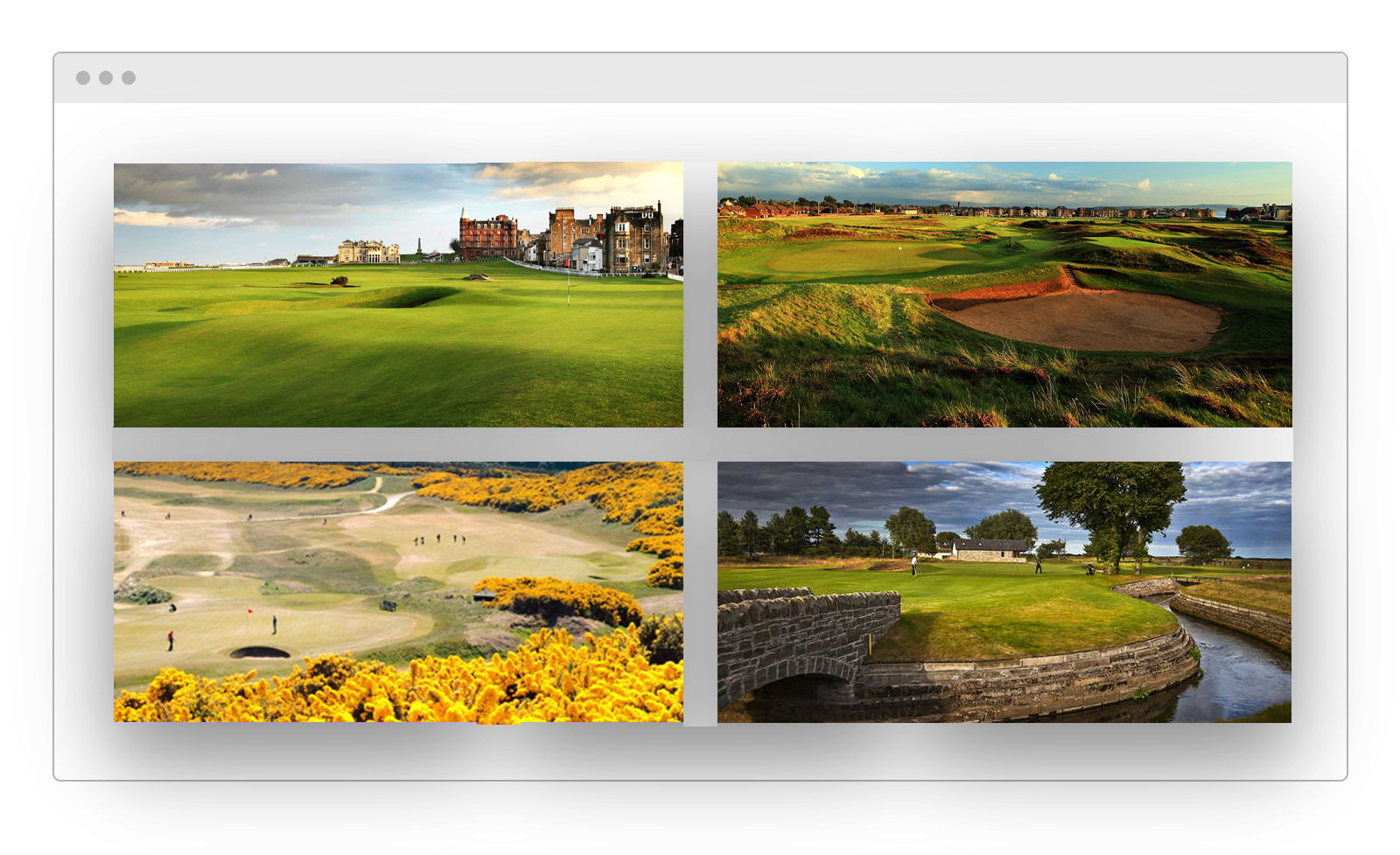 mobile device with golf courses