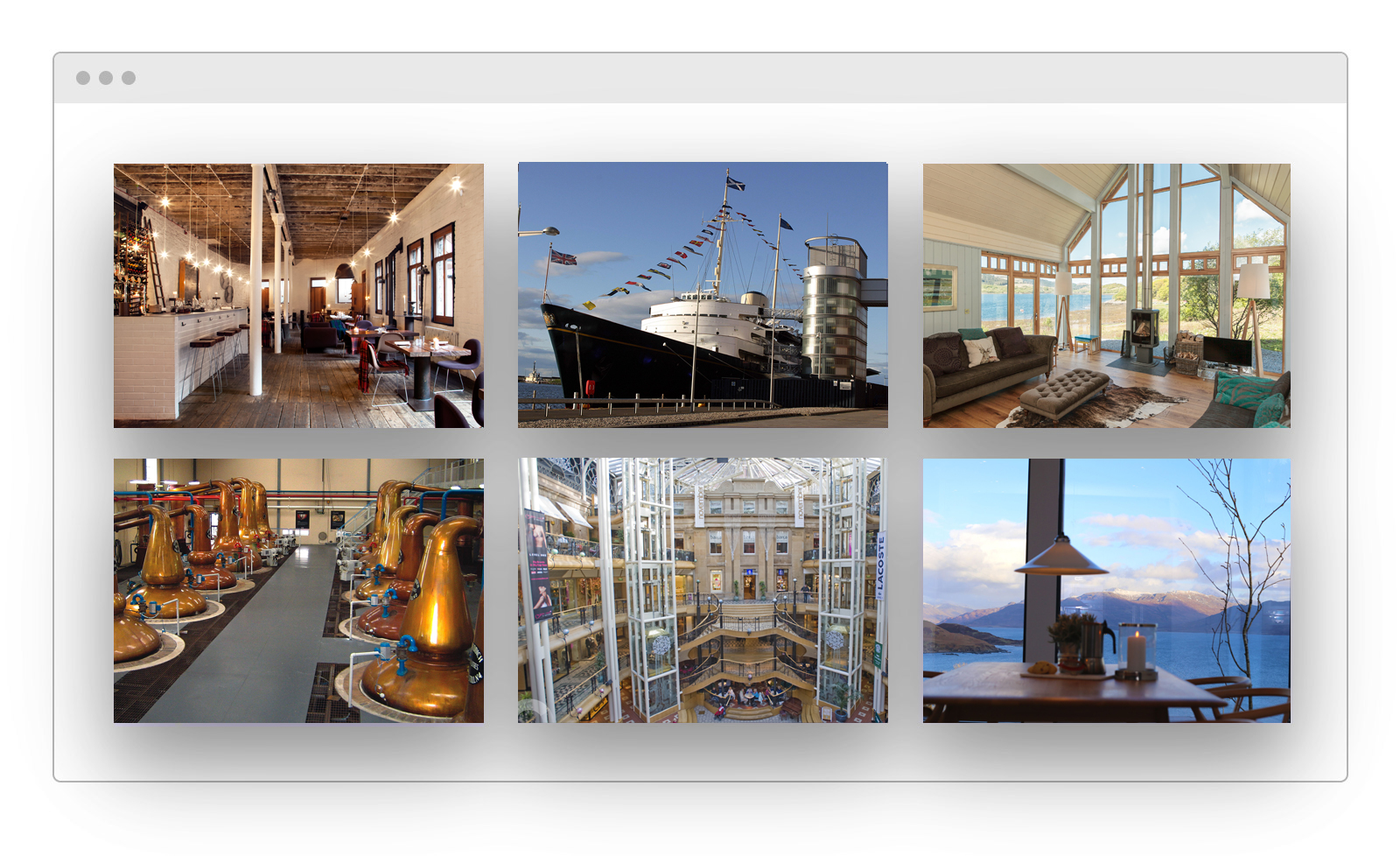 mobile device with scottish attractions